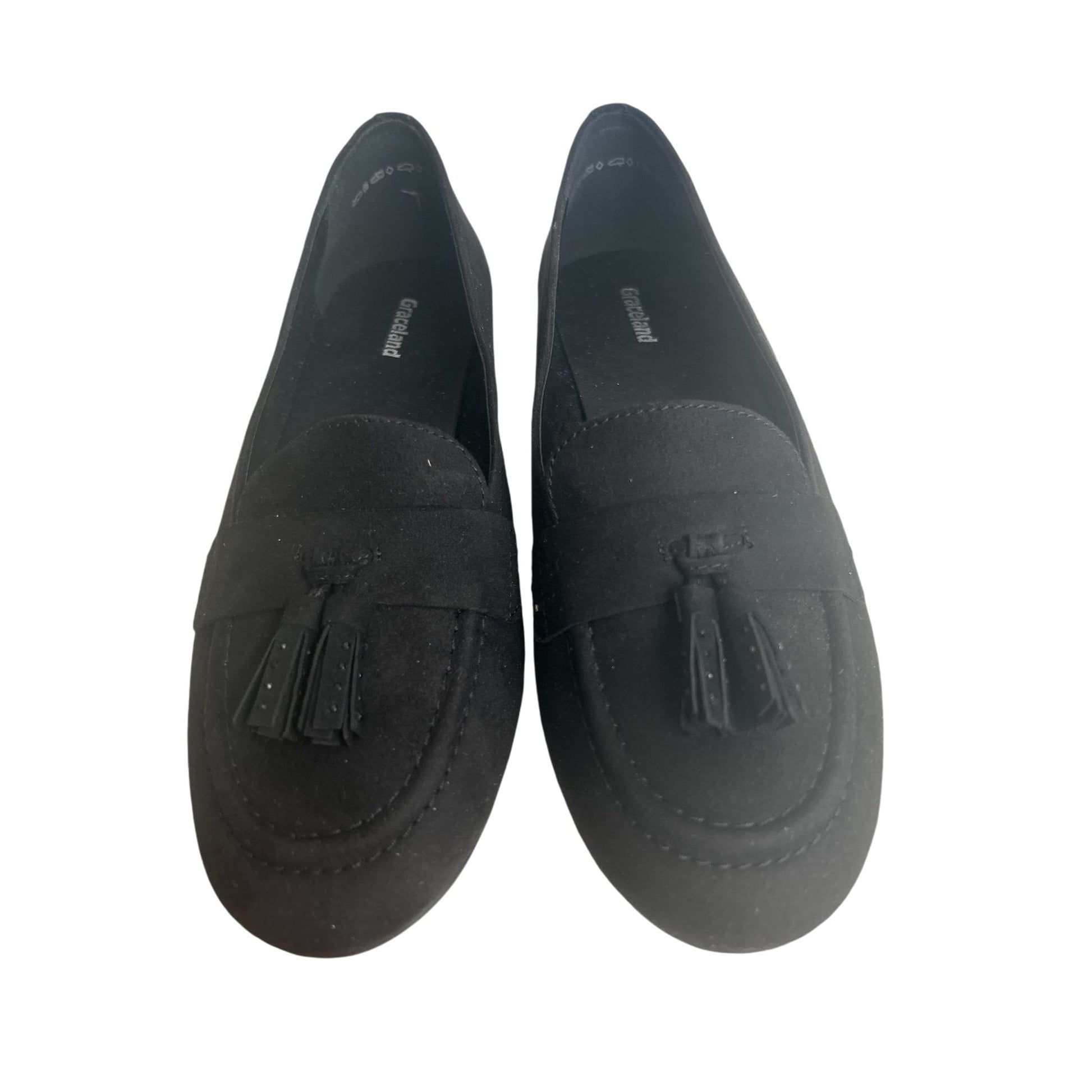 Graceland Wildleder Slipper Damen schwarz Gr. 40