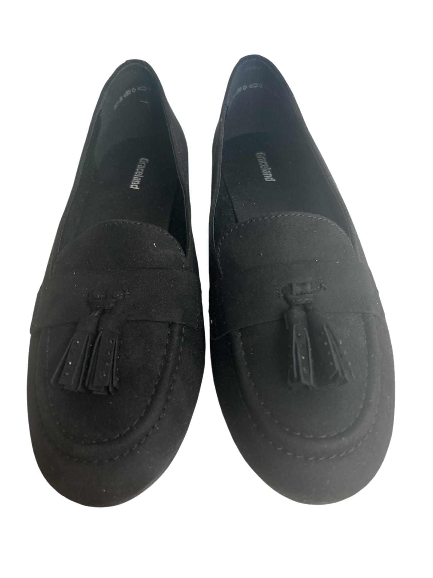 Graceland Wildleder Slipper Damen schwarz Gr. 40