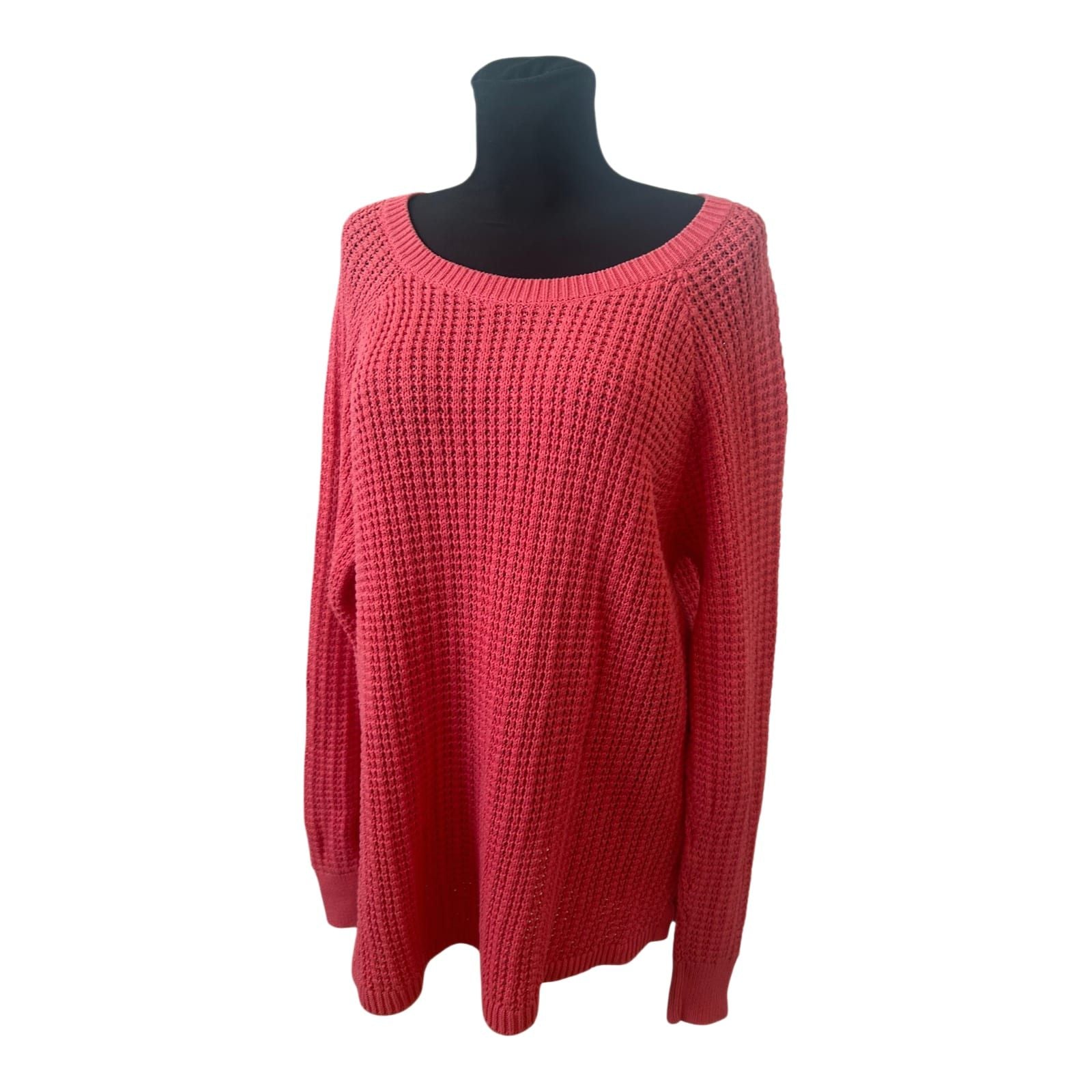GAP Pullover Damen Strickpullover Gr XXL Pink Baumwolle Oversize Sommer