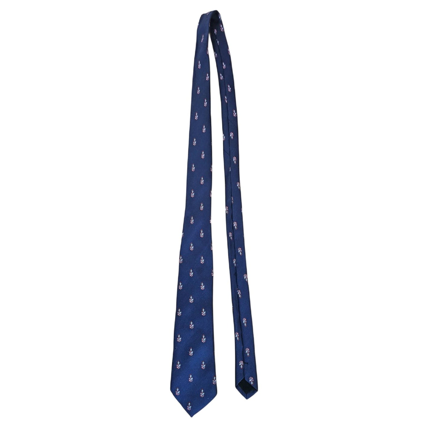 SAN MARCO Krawatte Dunkelblau Gemustert - Elegantes Muster Für Business Looks