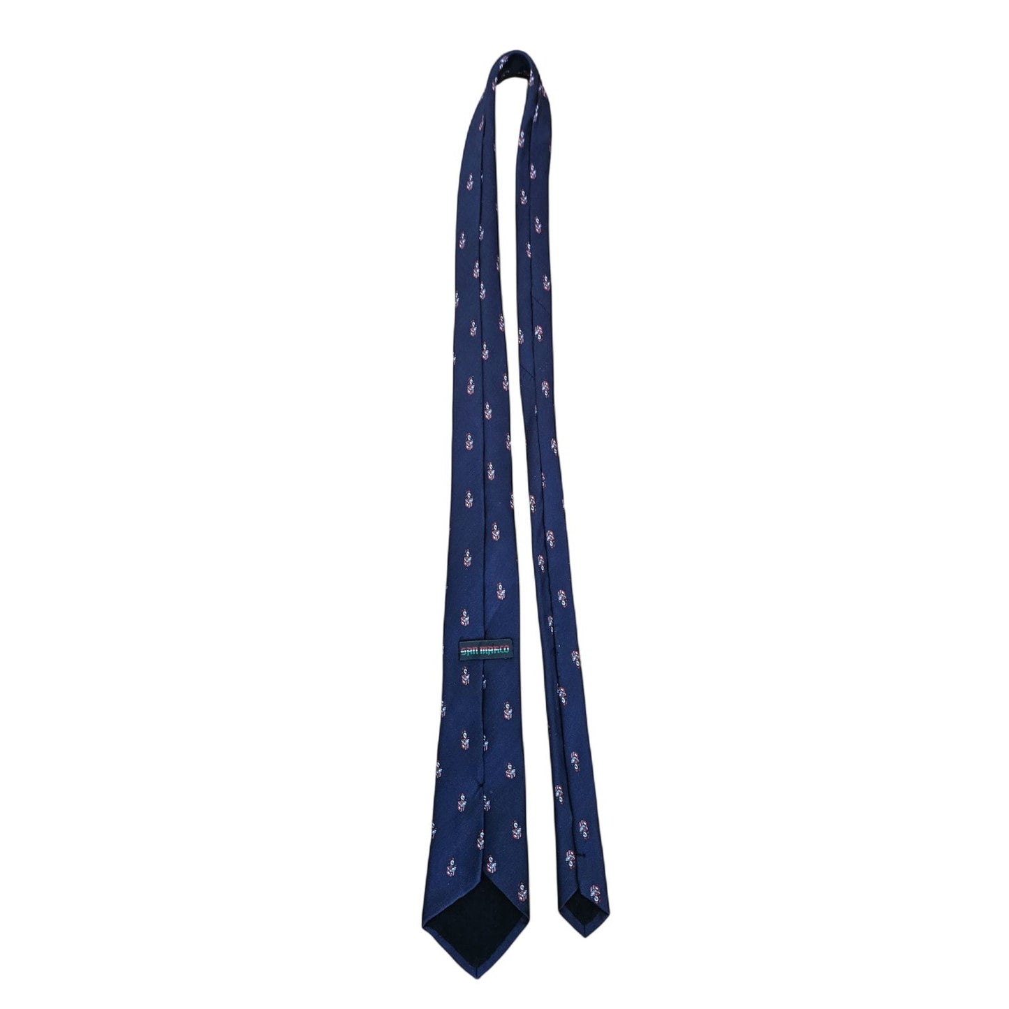 SAN MARCO Krawatte Dunkelblau Gemustert - Elegantes Muster Für Business Looks
