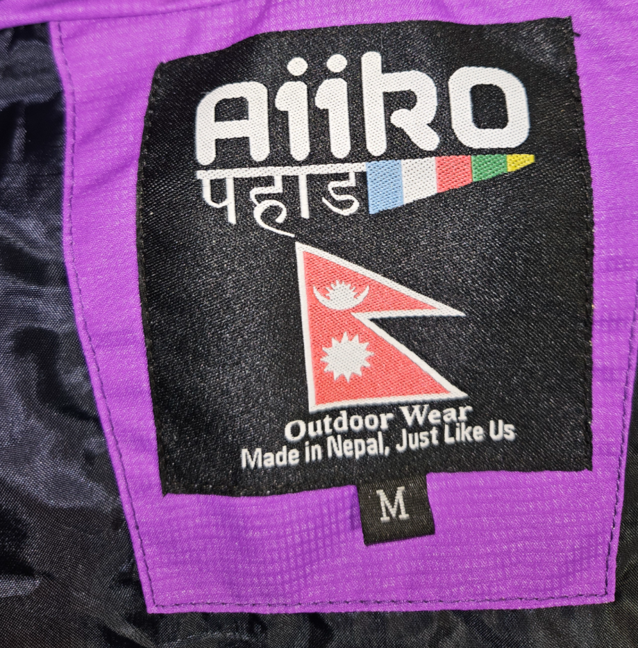 NEU AiiKo Outdoorjacke Violett 2in1 Gr M  Fleece Kapuze Nepal Unisex