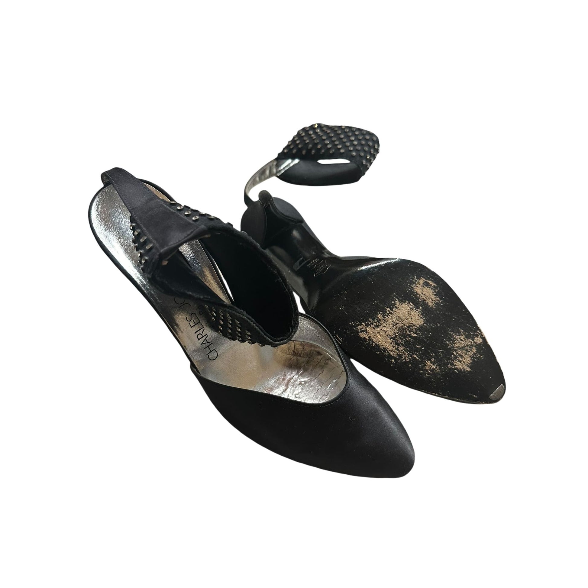 Charles Jordan Paris Damenhalbschuhe Stoff schwarz Gr. 36