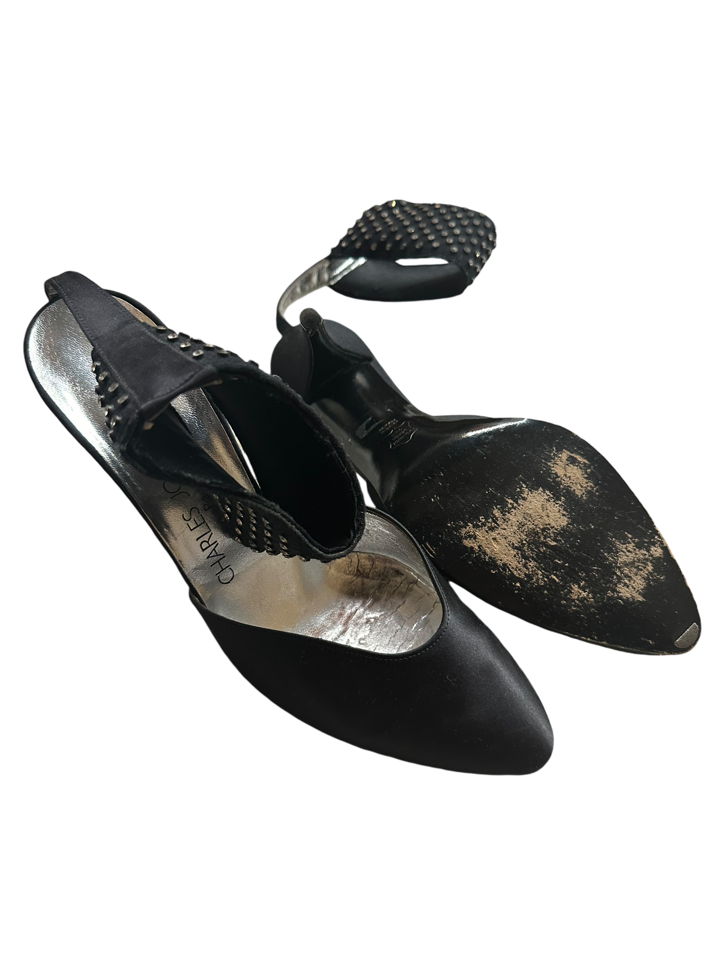 Charles Jordan Paris Damenhalbschuhe Stoff schwarz Gr. 36