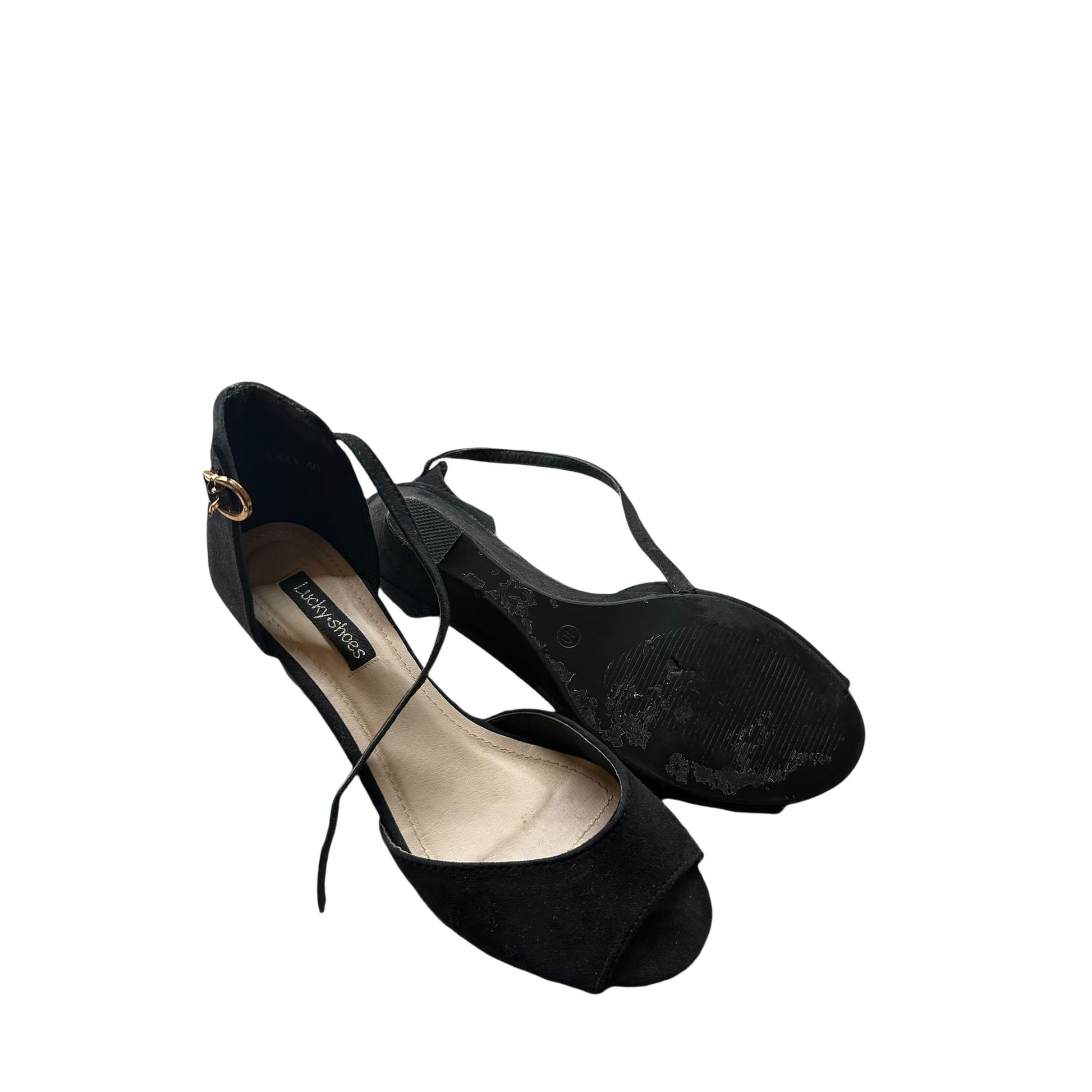 LuckyShoes Damenhalbschuhe Stoff schwarz Gr. 40