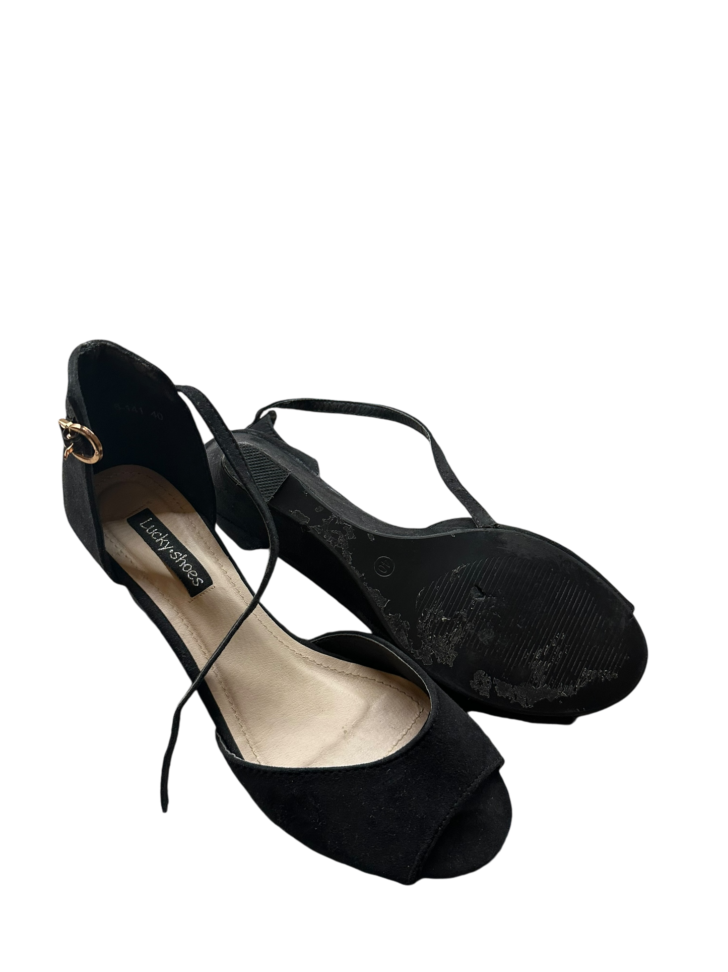 LuckyShoes Damenhalbschuhe Stoff schwarz Gr. 40