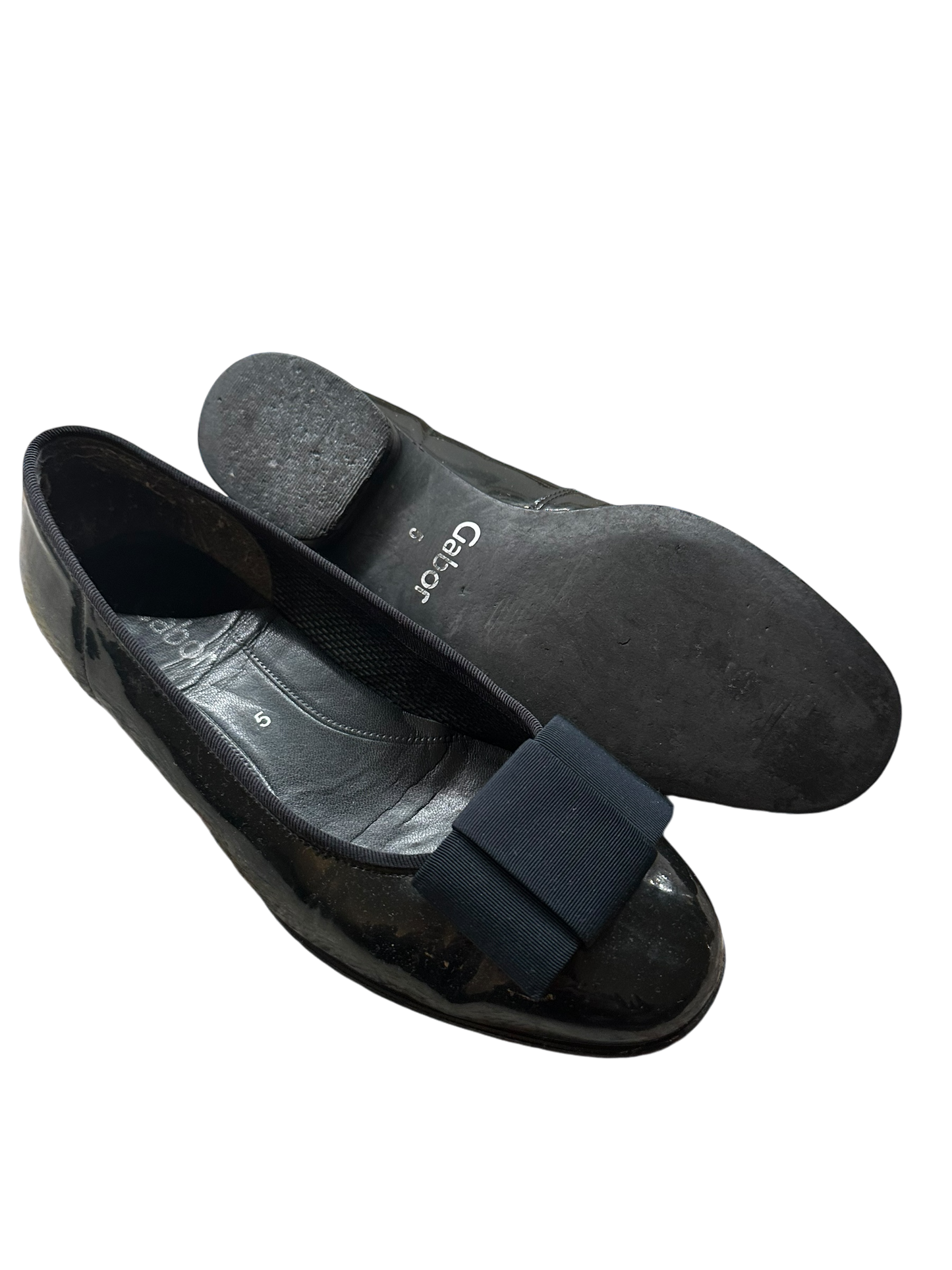 Gabor Damenhalbschuhe Leder schwarz Gr. 38