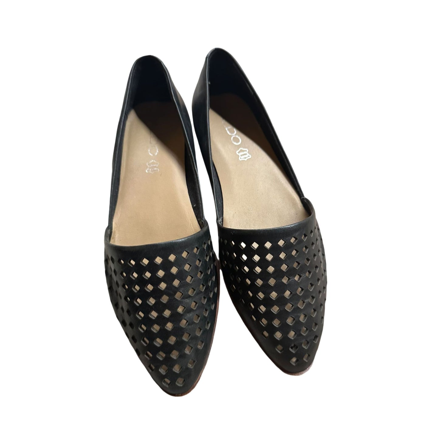 Aldo Damenhalbschuhe Echtleder schwarz Gr. 37,5