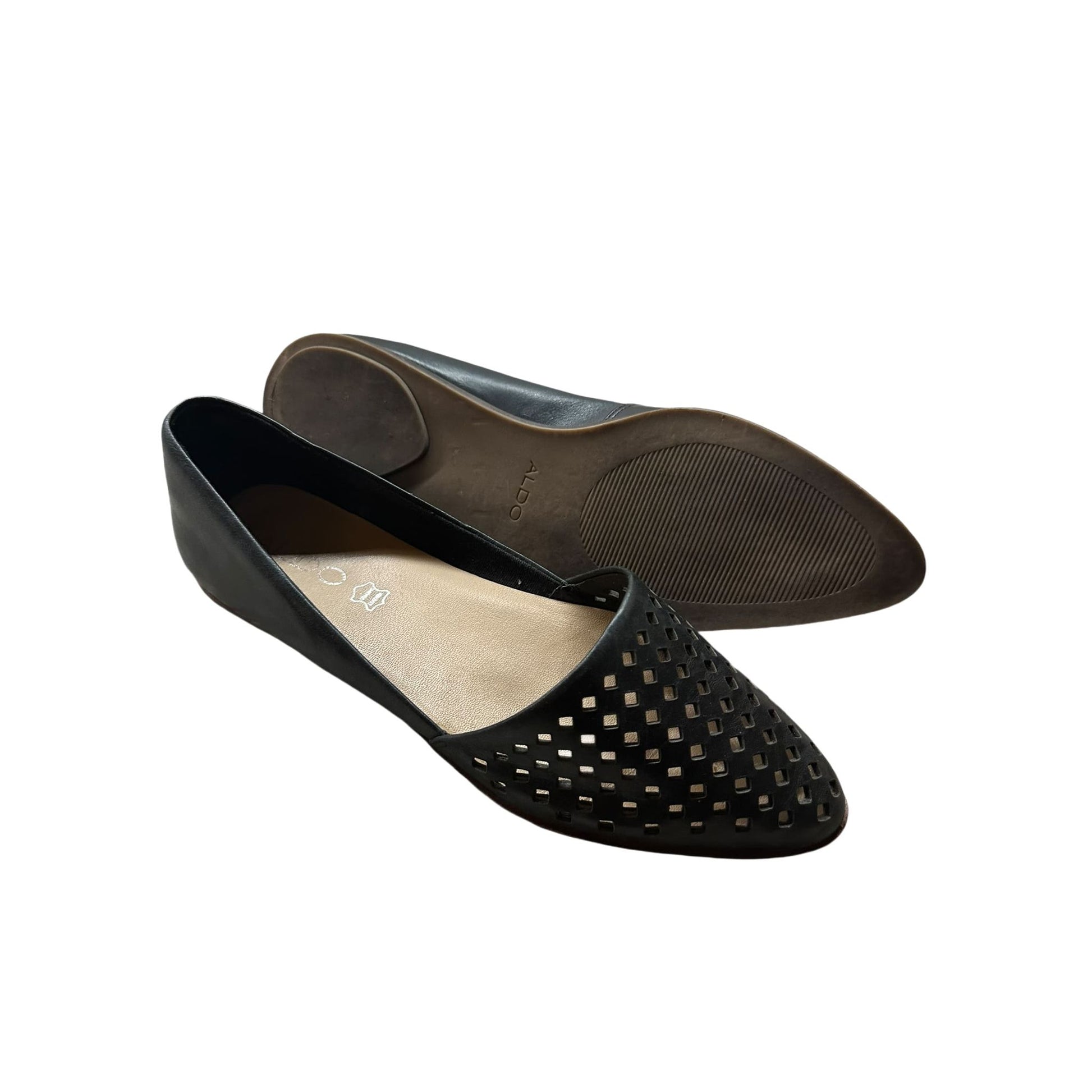 Aldo Damenhalbschuhe Echtleder schwarz Gr. 37,5