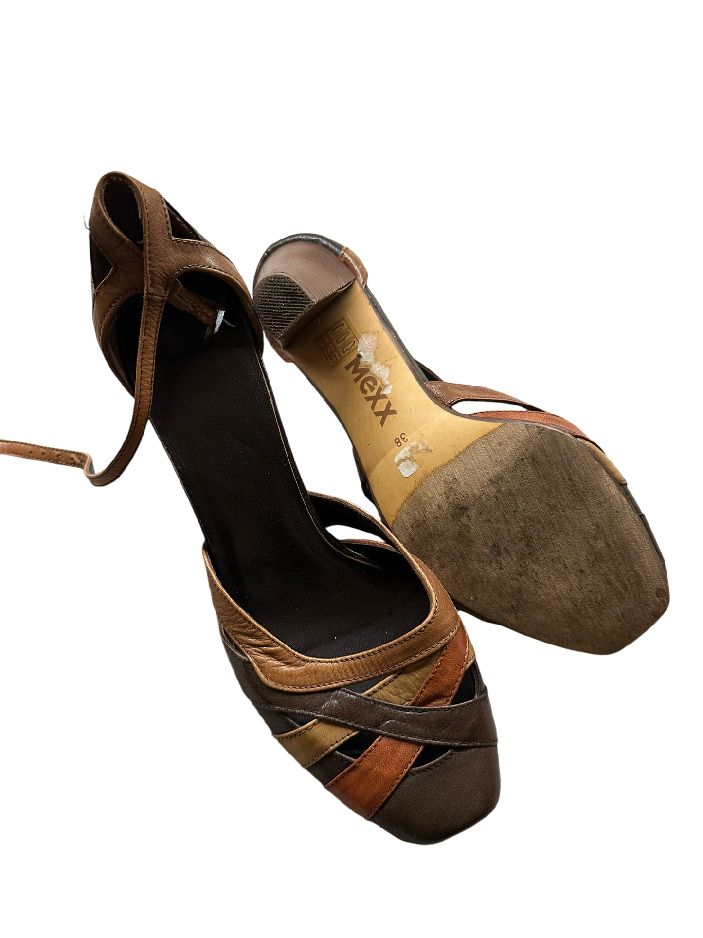 Mexx Damenhalbschuhe Echtleder braun Gr. 38