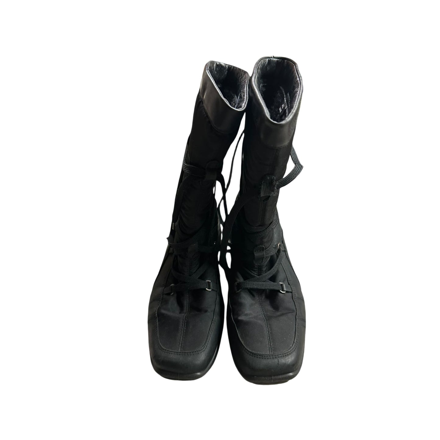 Ecco Damenstiefel Leder gefüttert schwarz Gr. 37