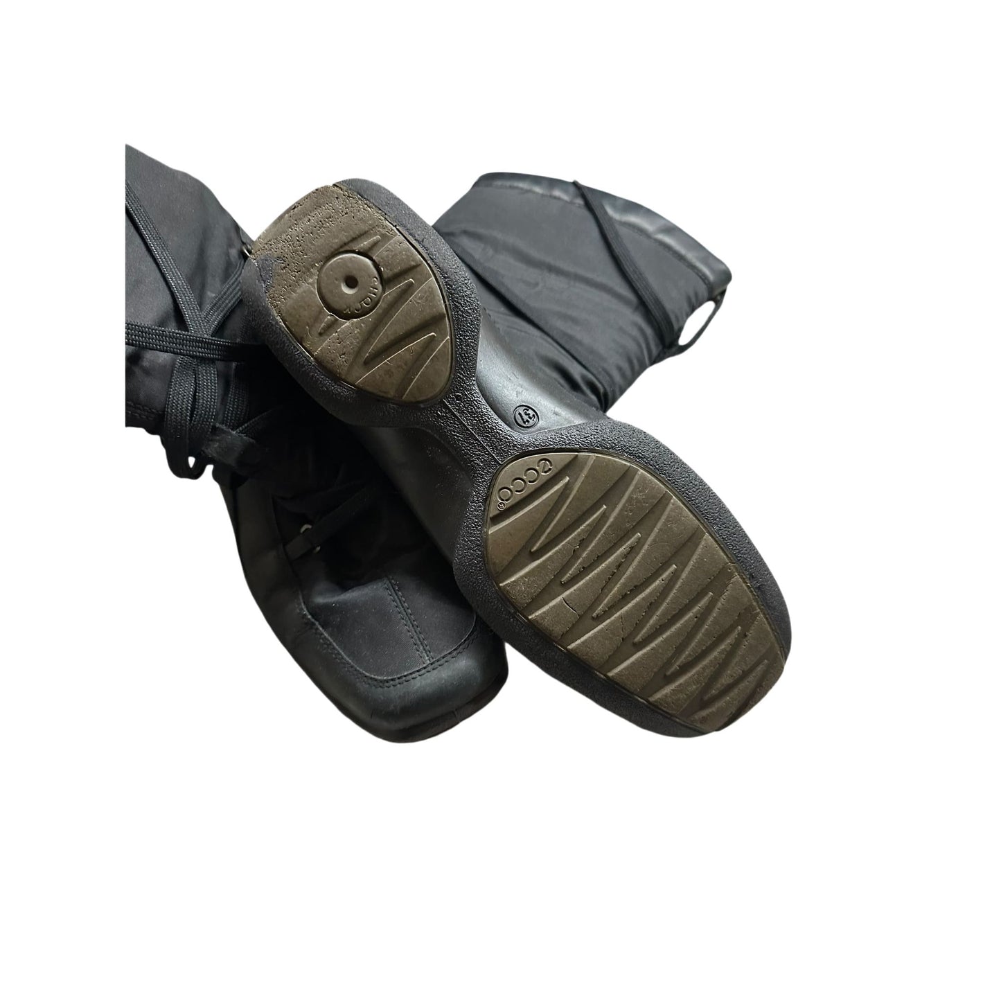 Ecco Damenstiefel Leder gefüttert schwarz Gr. 37