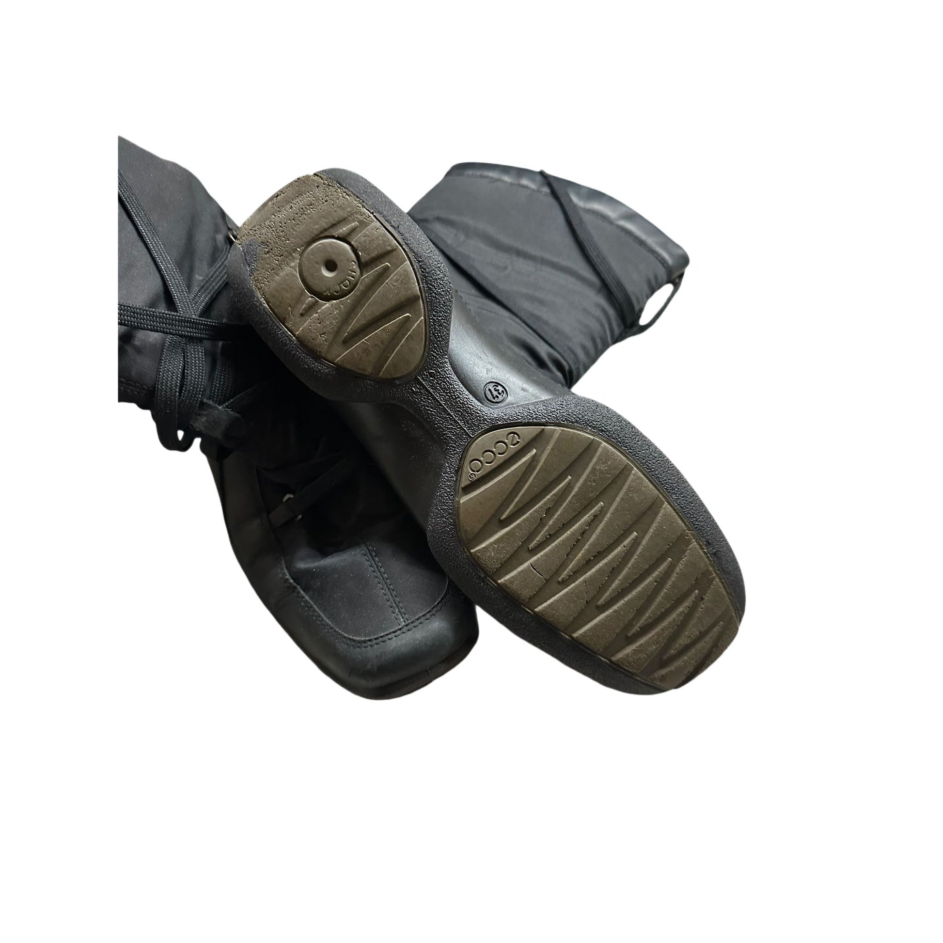 Ecco Damenstiefel Leder gefüttert schwarz Gr. 37