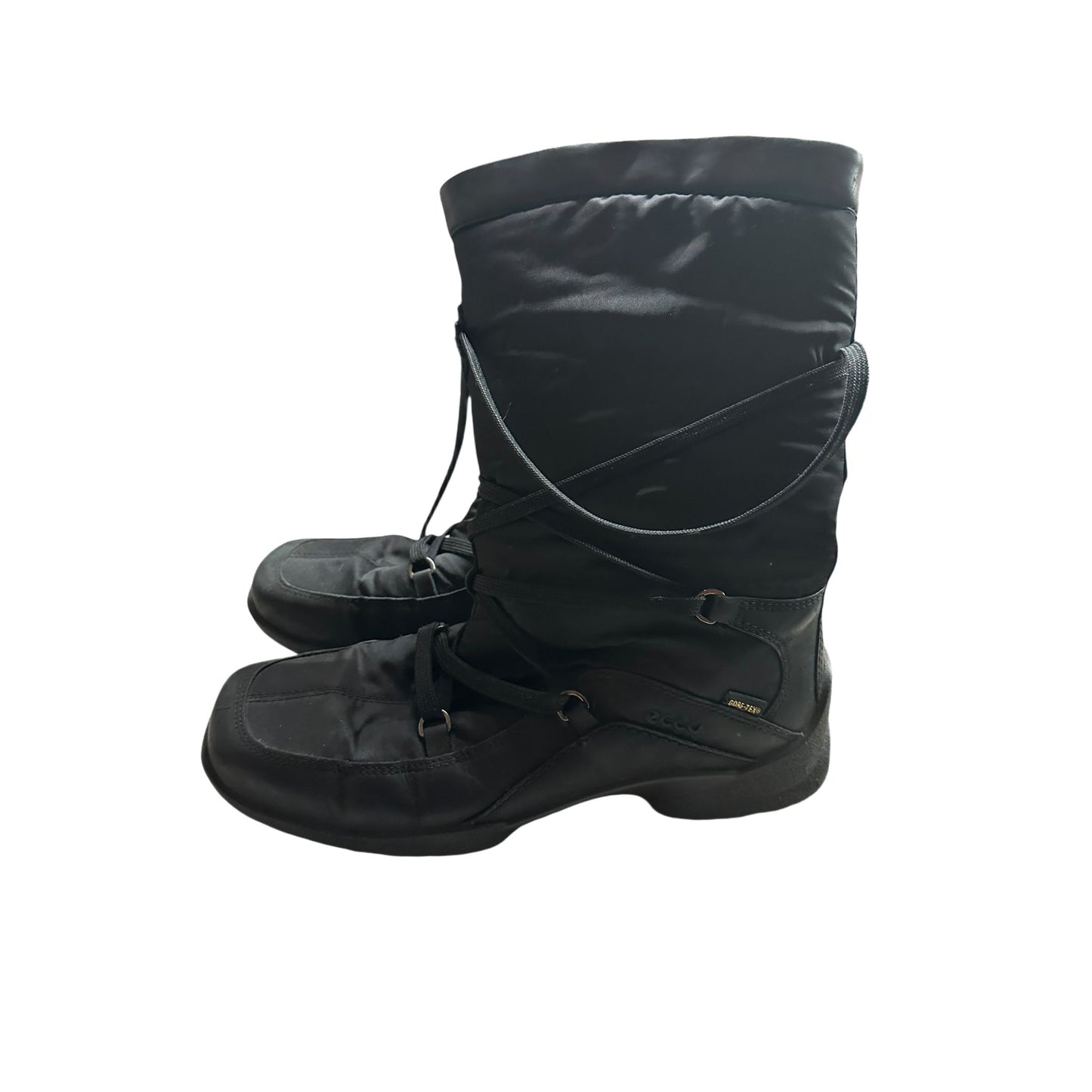Ecco Damenstiefel Leder gefüttert schwarz Gr. 37
