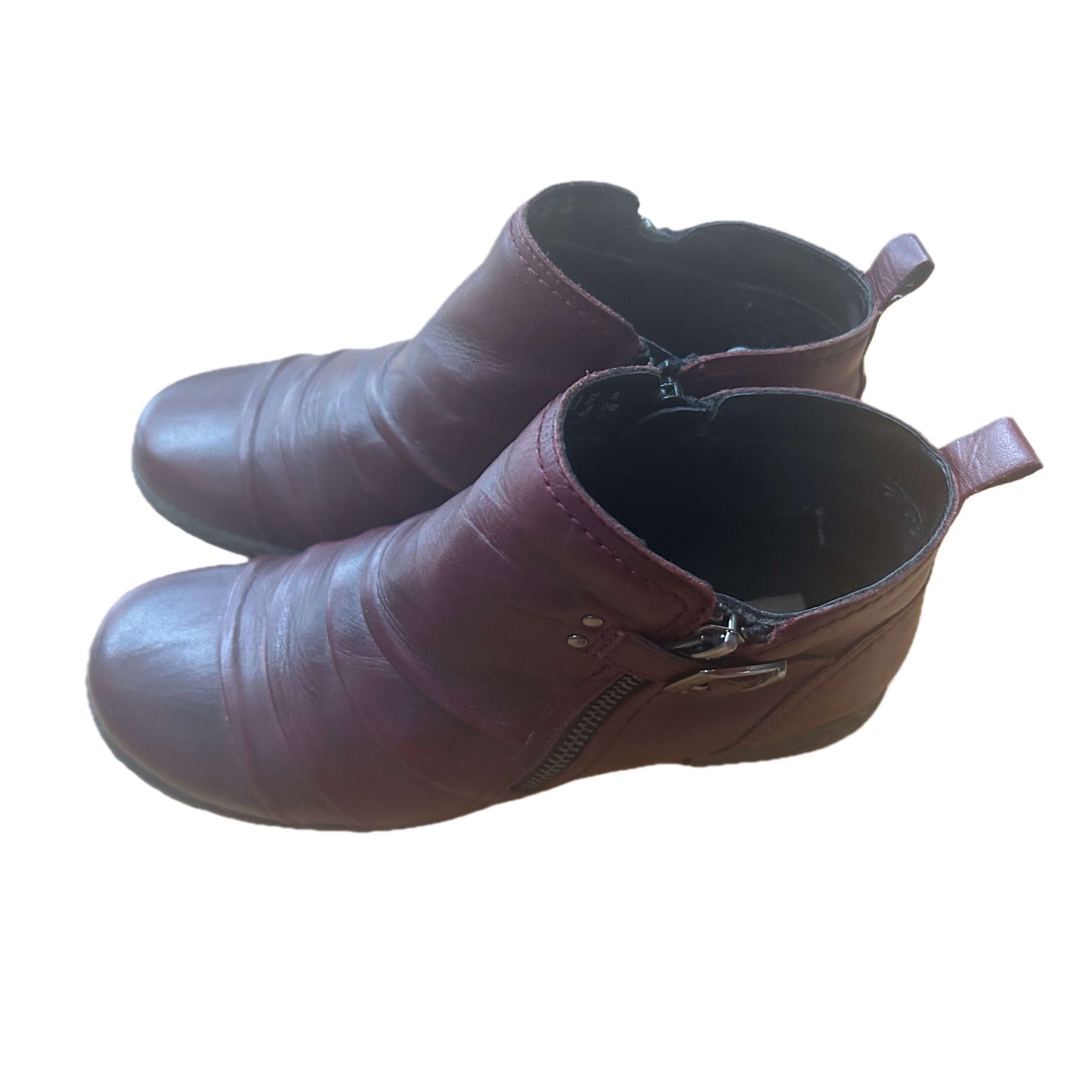 Hush Puppies Lederstiefelette Damen Bordeaux Gr. 37
