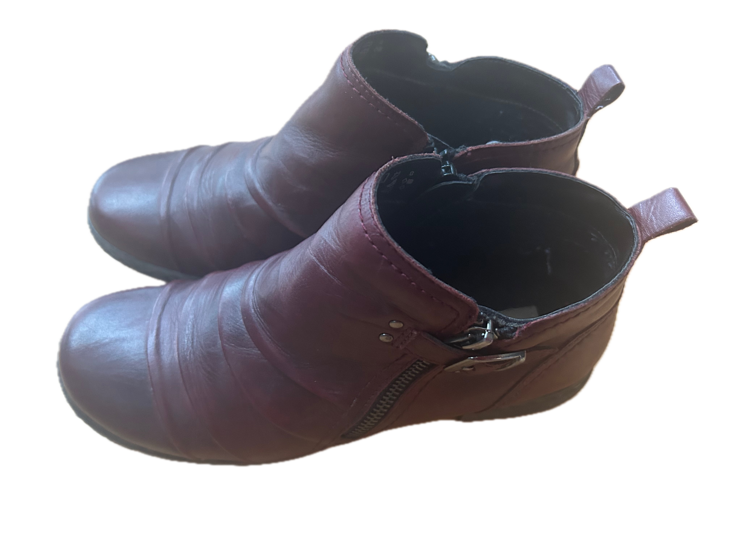 Hush Puppies Lederstiefelette Damen Bordeaux Gr. 37