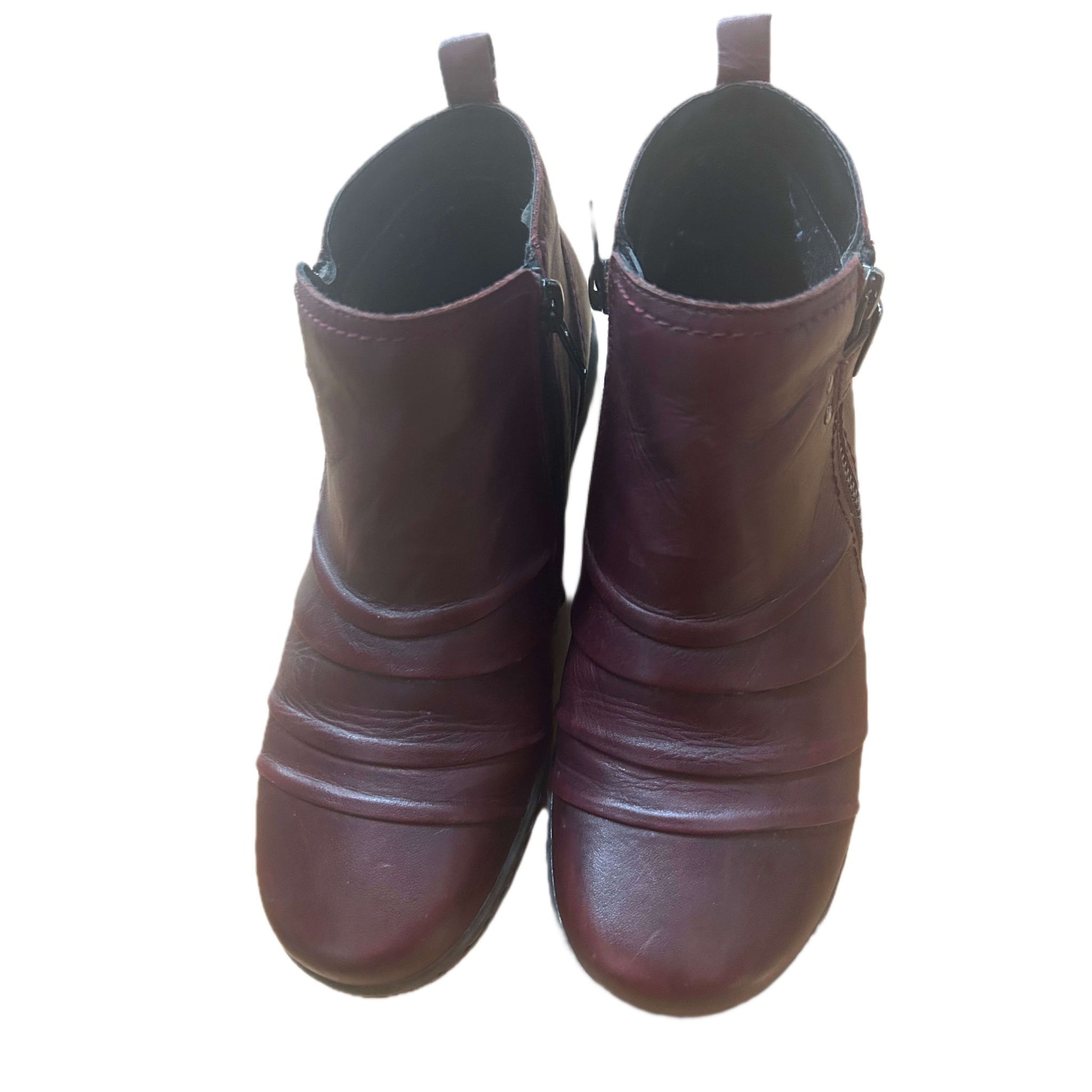 Hush Puppies Lederstiefelette Damen Bordeaux Gr. 37