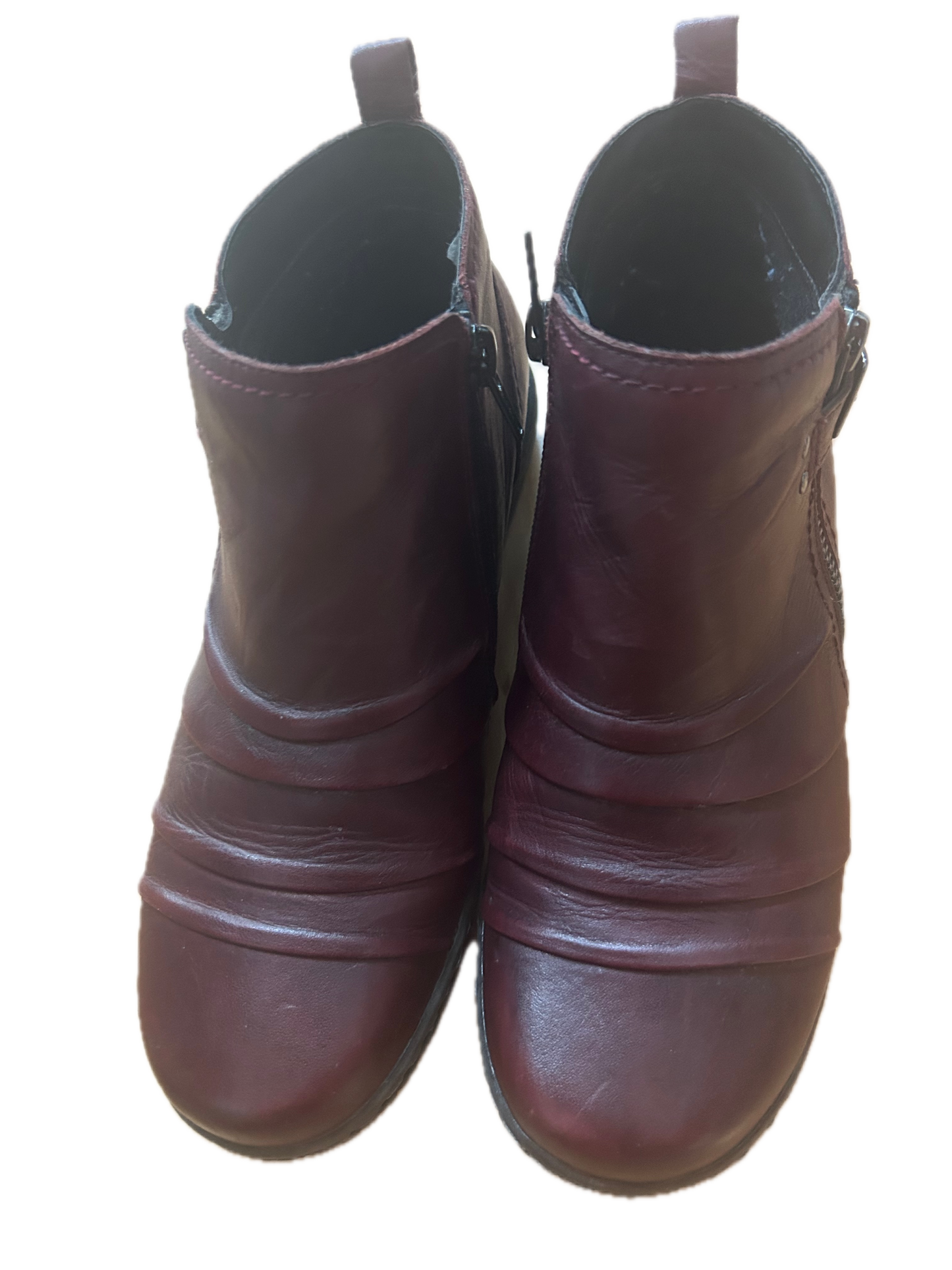 Hush Puppies Lederstiefelette Damen Bordeaux Gr. 37