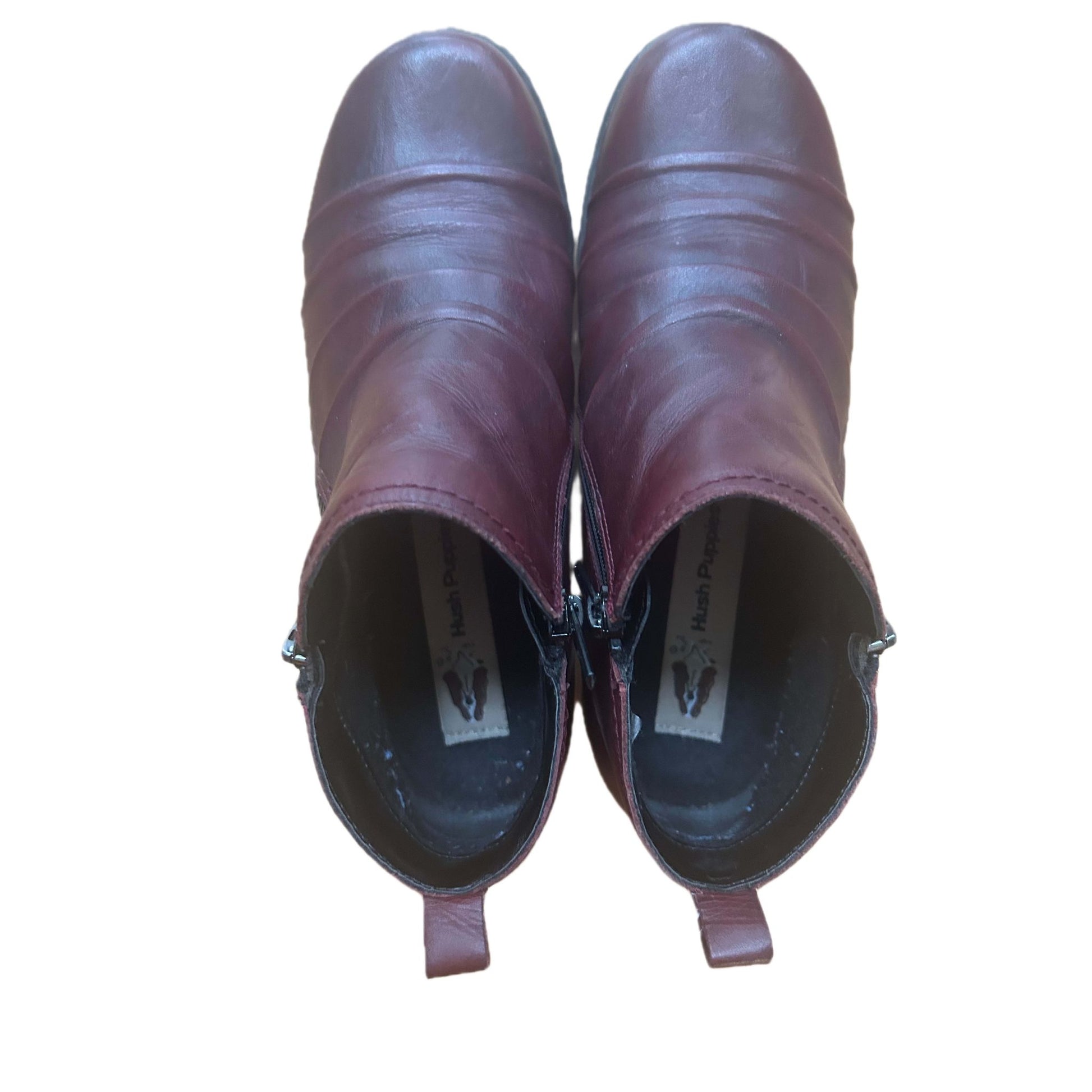 Hush Puppies Lederstiefelette Damen Bordeaux Gr. 37