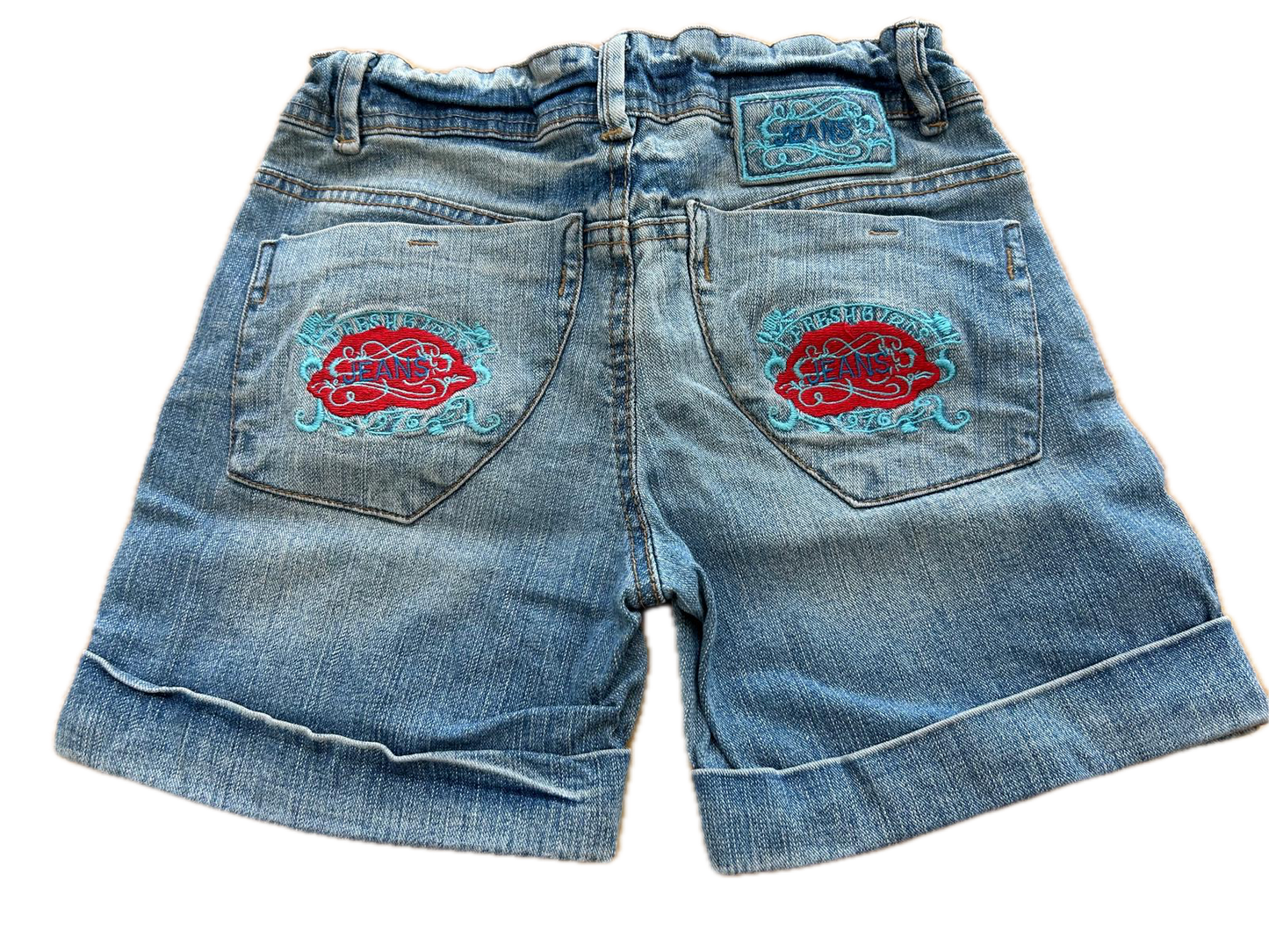 Fresh Girls Shorts Jeans Blau Gr. 140 mit Applikationen
