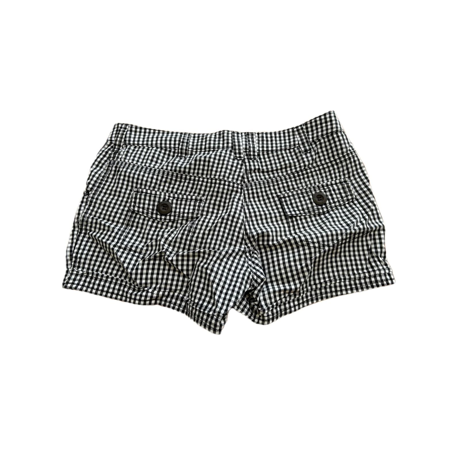 Here There Mädchen Shorts Gr 158 Schwarz Weiß Kariert Baumwolle Sommer