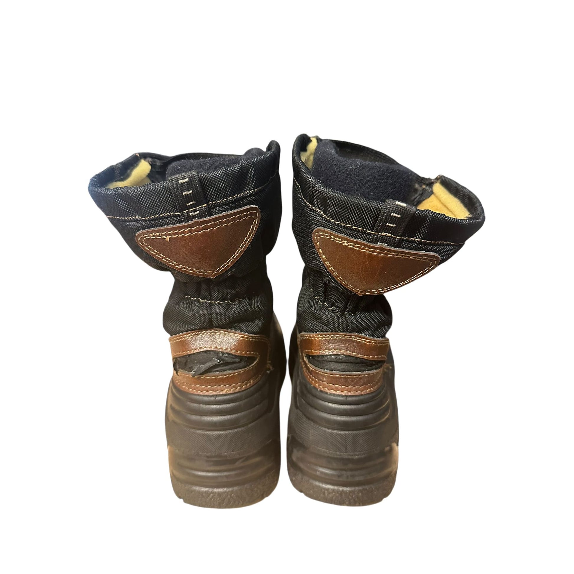 Vista Stiefel aus Gummi, Leder und Stoff mit Fütterung schwarz braun Gr. 37,5