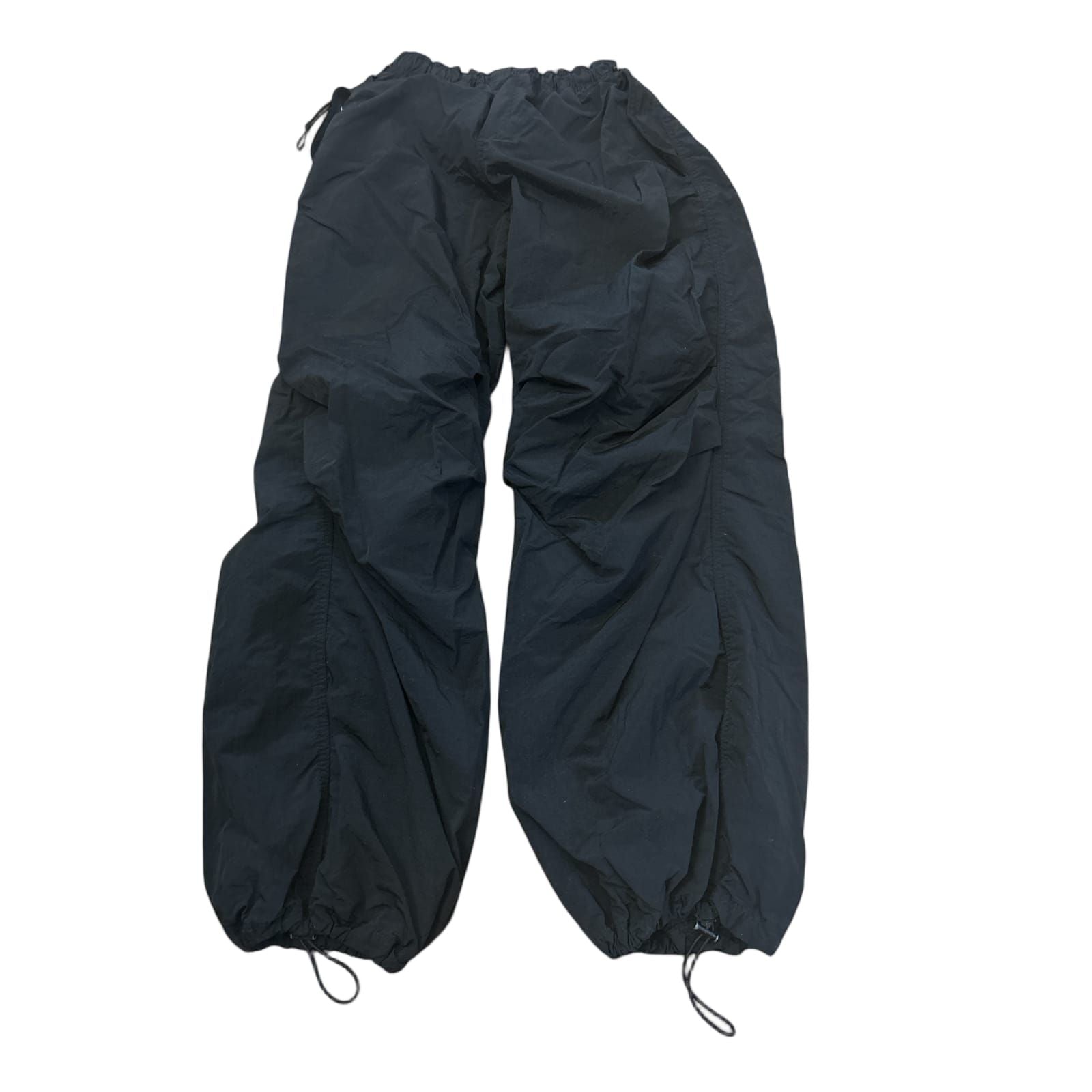 Weite Bershka Damen Baggy-Hose Schwarz Größe M