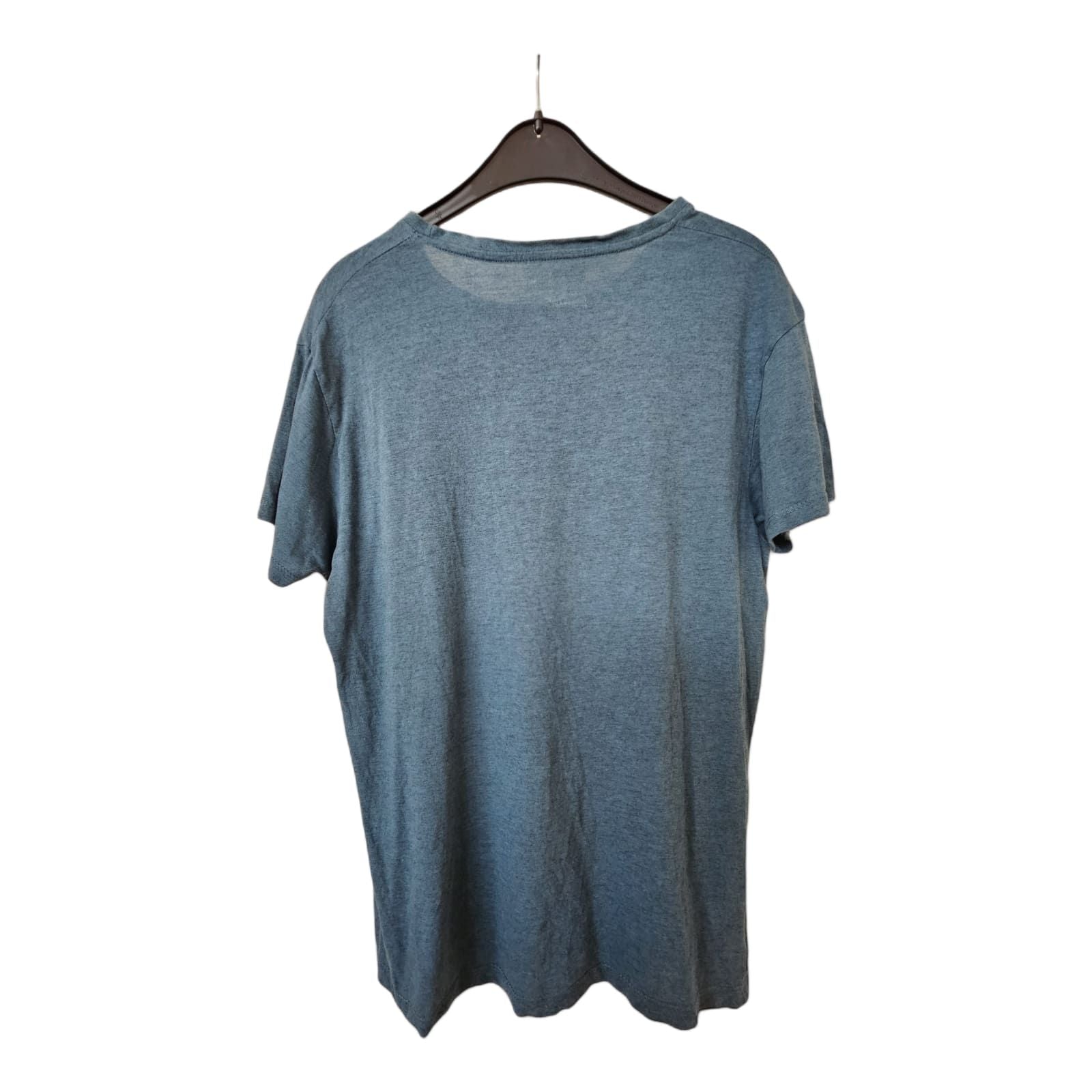 SLIM FIT - T-Shirt, Kurzarm - Gr. L, blaugrün