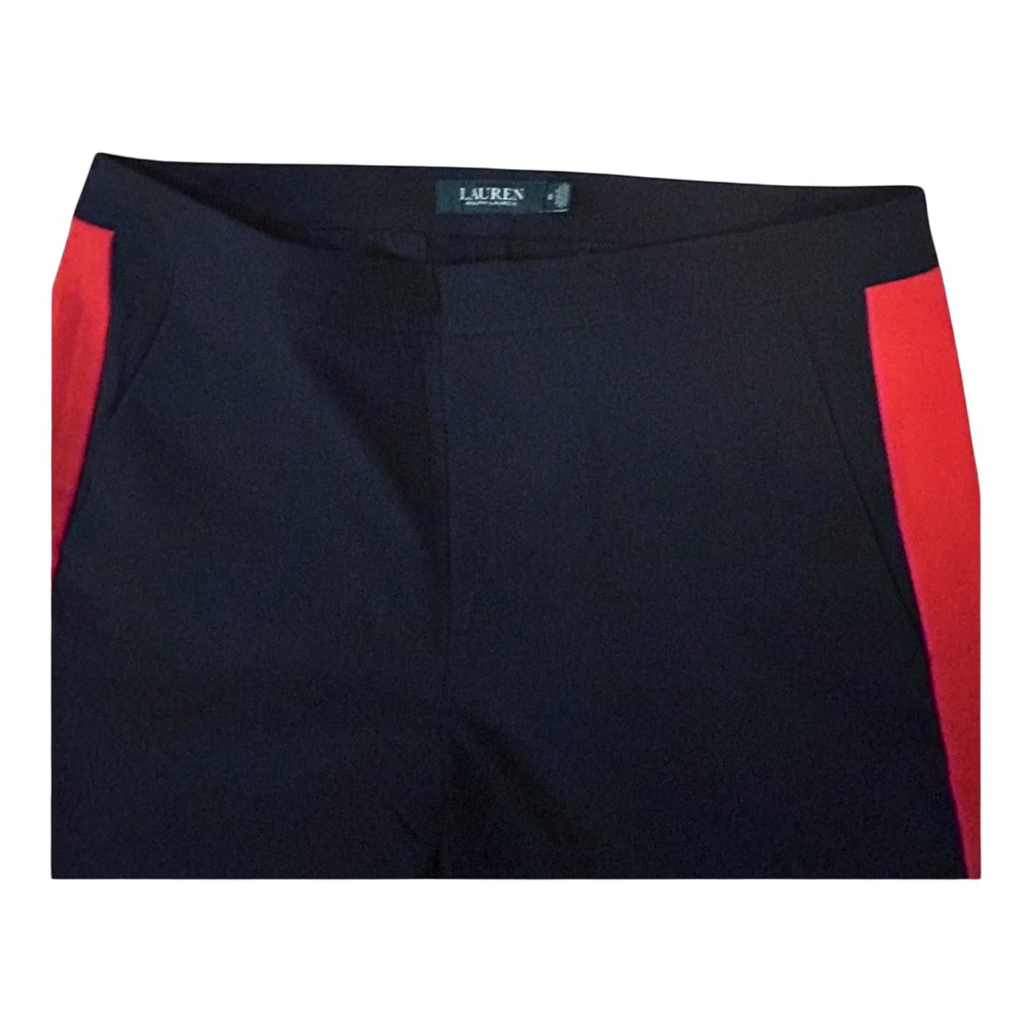Ralph Lauren Damenhose dunkelblau mit roten Streifen Größe 42