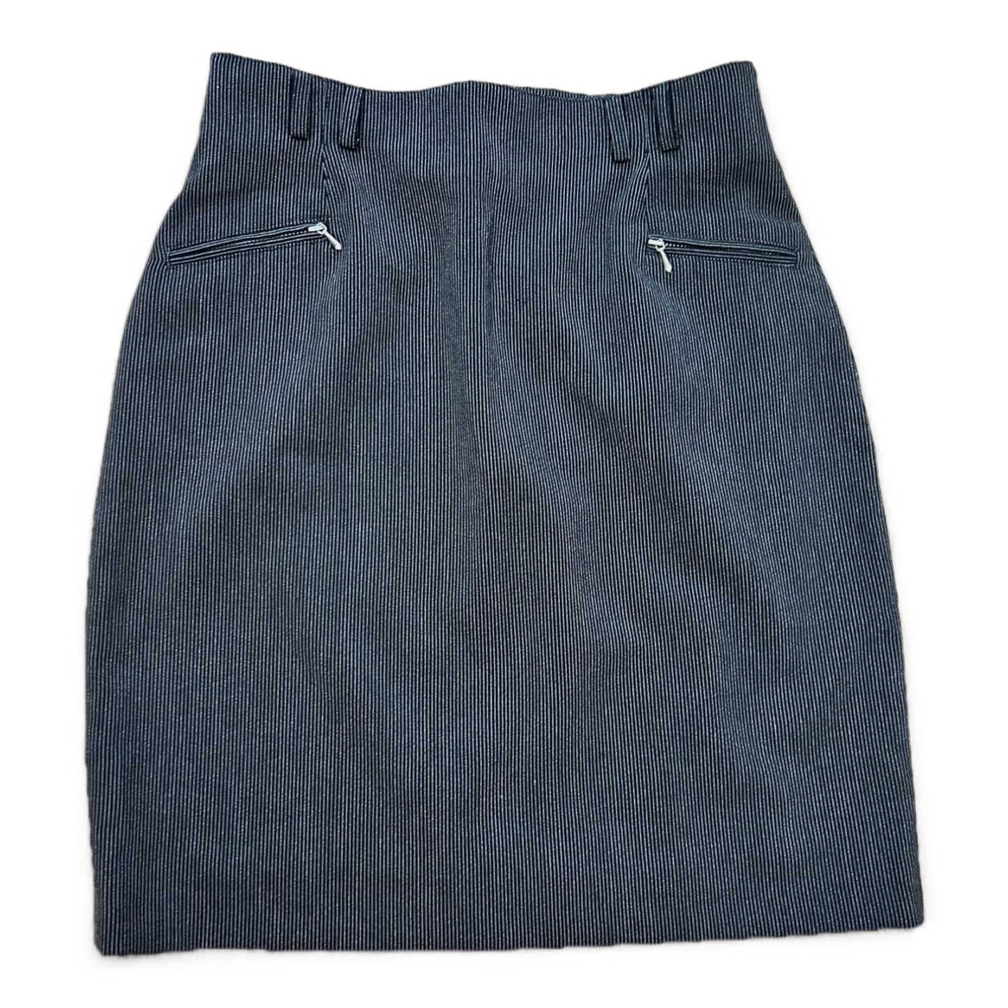Pure Panda Vintagerock Damen Rock Gr 36 Schwarz Nadelstreifen Elegant Retro