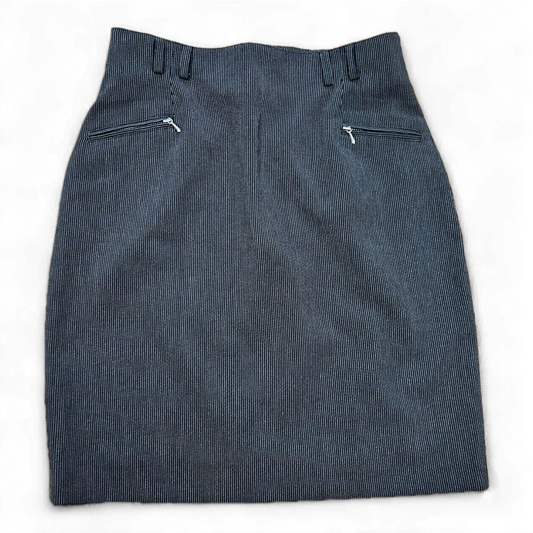 Pure Panda Vintagerock Damen Rock Gr 36 Schwarz Nadelstreifen Elegant Retro