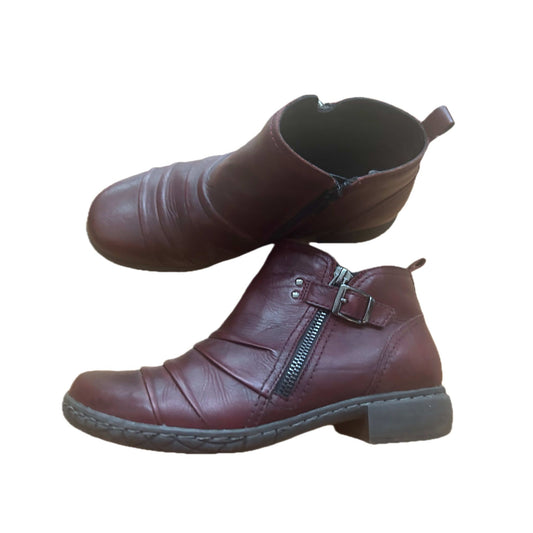Hush Puppies Lederstiefelette Damen Bordeaux Gr. 37
