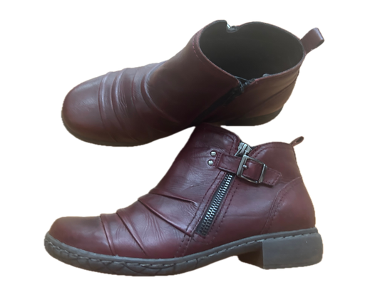 Hush Puppies Lederstiefelette Damen Bordeaux Gr. 37