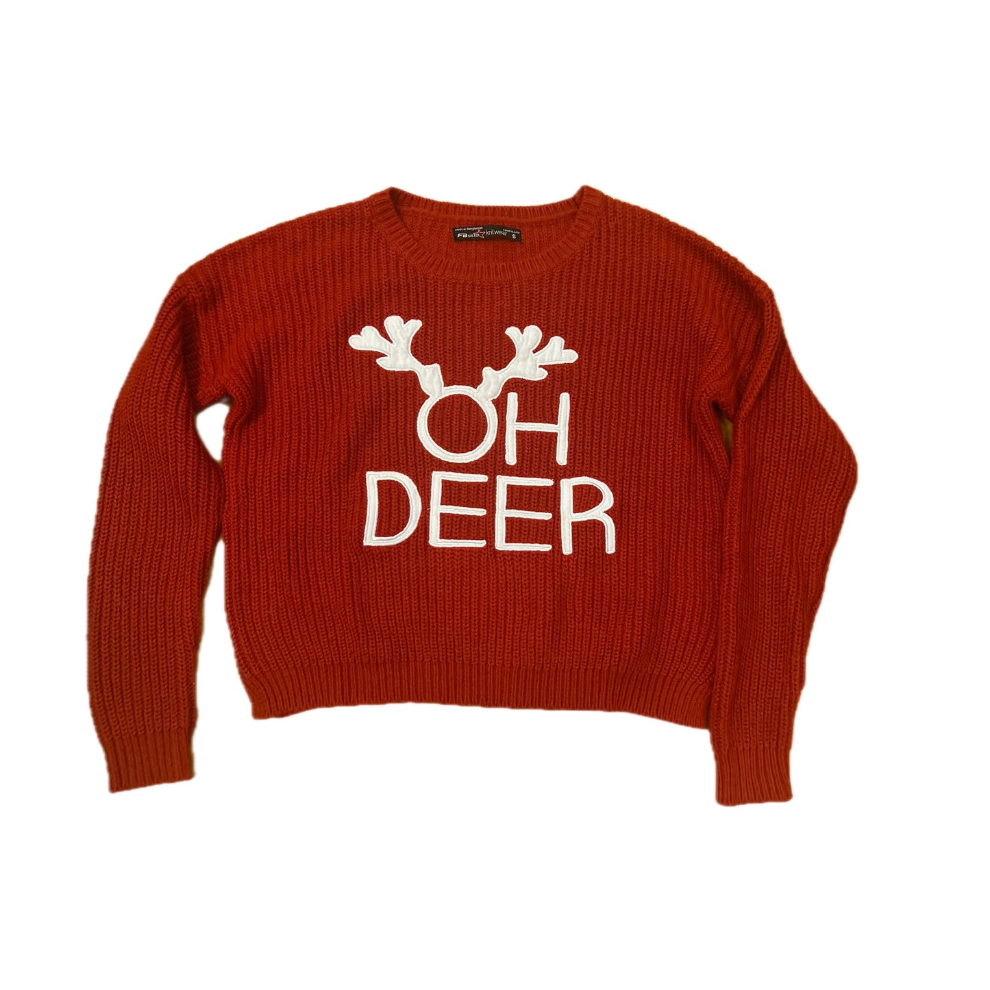 Fishbone Damen Pullover Christmas Oh Deer! Gr. S