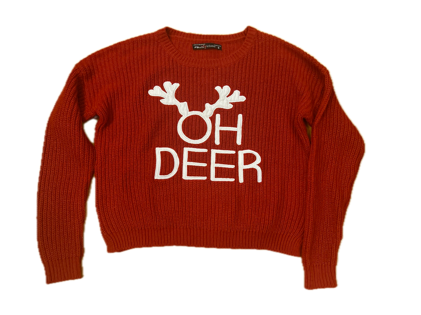 Fishbone Damen Pullover Christmas Oh Deer! Gr. S