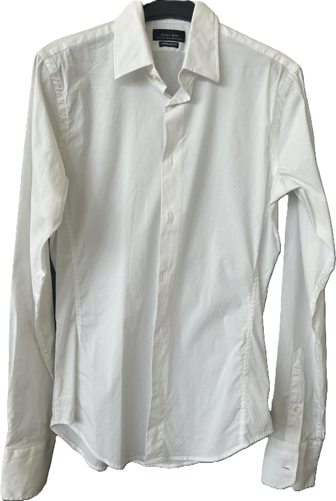 Hemd langarm  - ZARA SuperSlimFit Weiß Gr. S