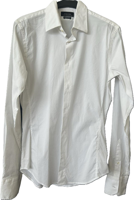 Hemd langarm  - ZARA SuperSlimFit Weiß Gr. S