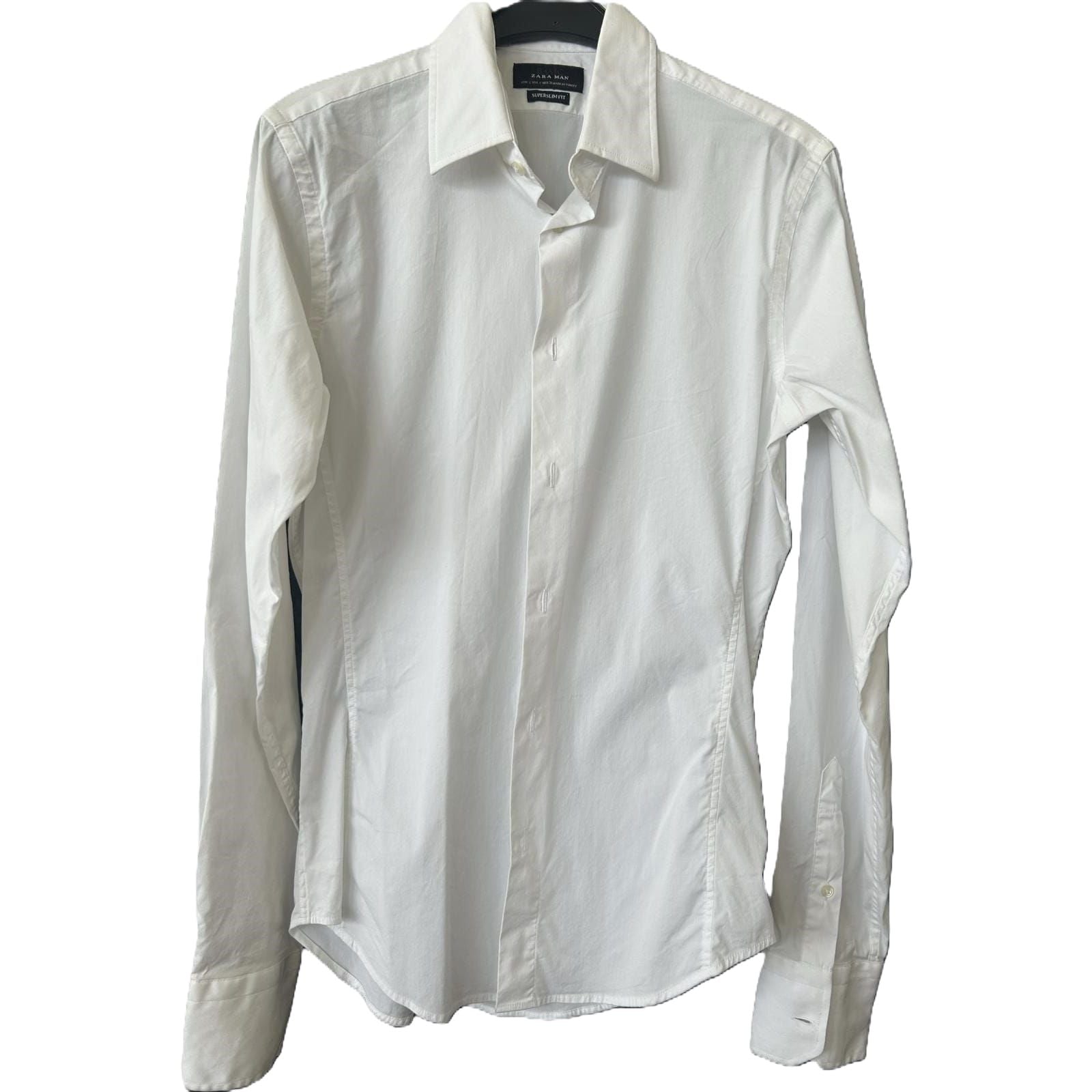 Hemd langarm  - ZARA SuperSlimFit Weiß Gr. S