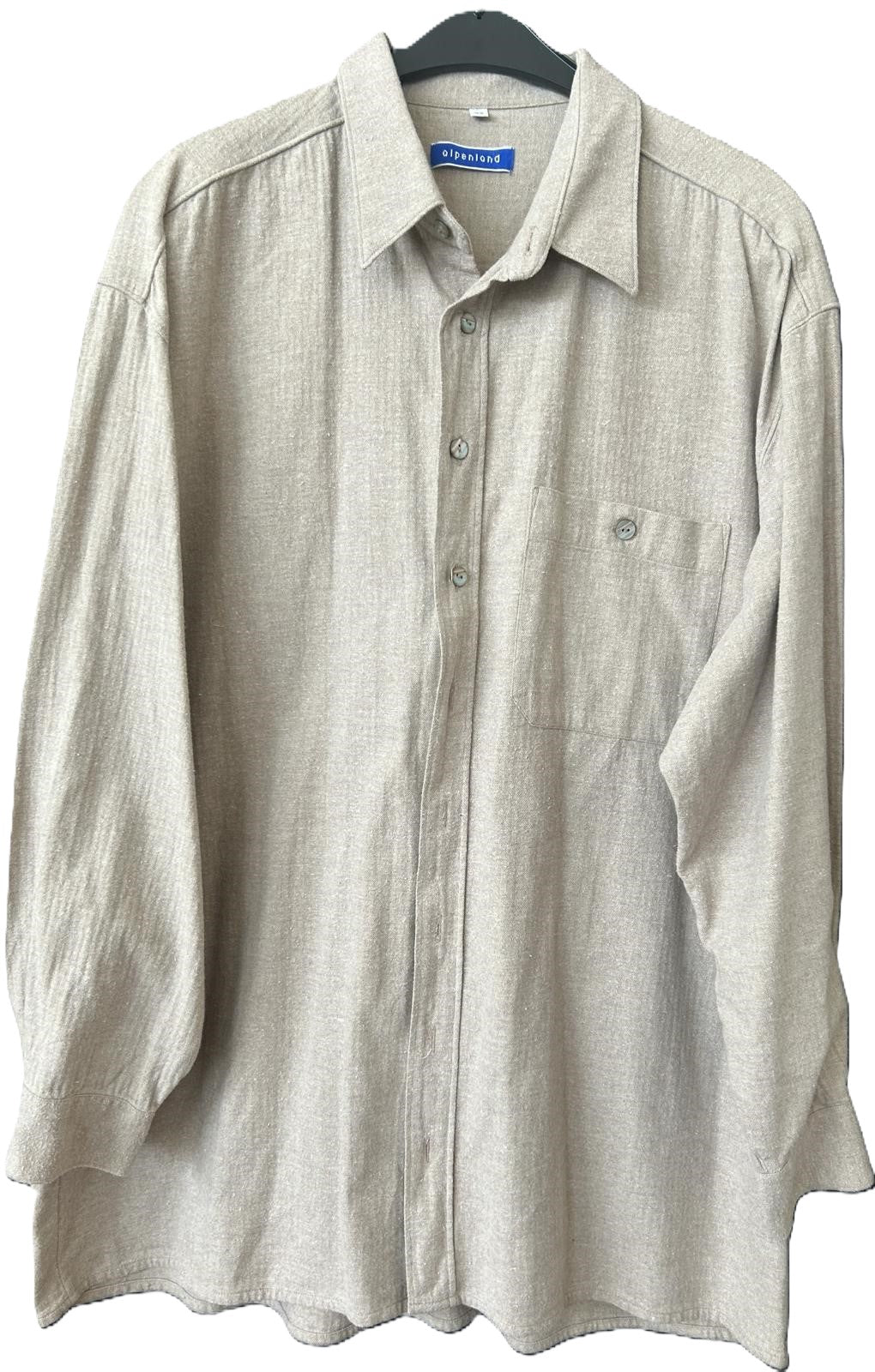 Hemd langarm  - Alpenland Comfort Fit  Gr. 45 Beige