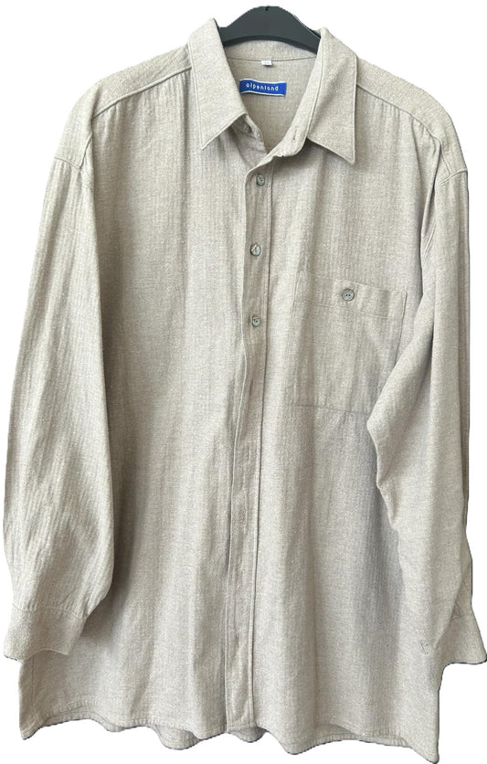 Hemd langarm  - Alpenland Comfort Fit  Gr. 45 Beige