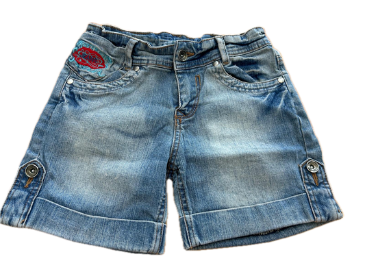 Fresh Girls Shorts Jeans Blau Gr. 140 mit Applikationen