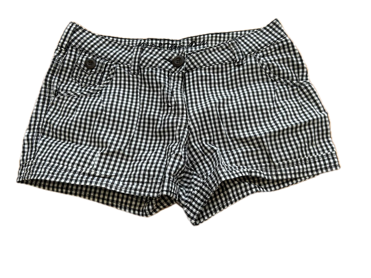 Here & There Shorts schwarz-weiß kariert Gr. 158