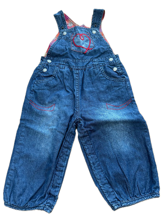 Schöne Latzhose Baby, blau Jeans Gr. 74 - Baumwolle