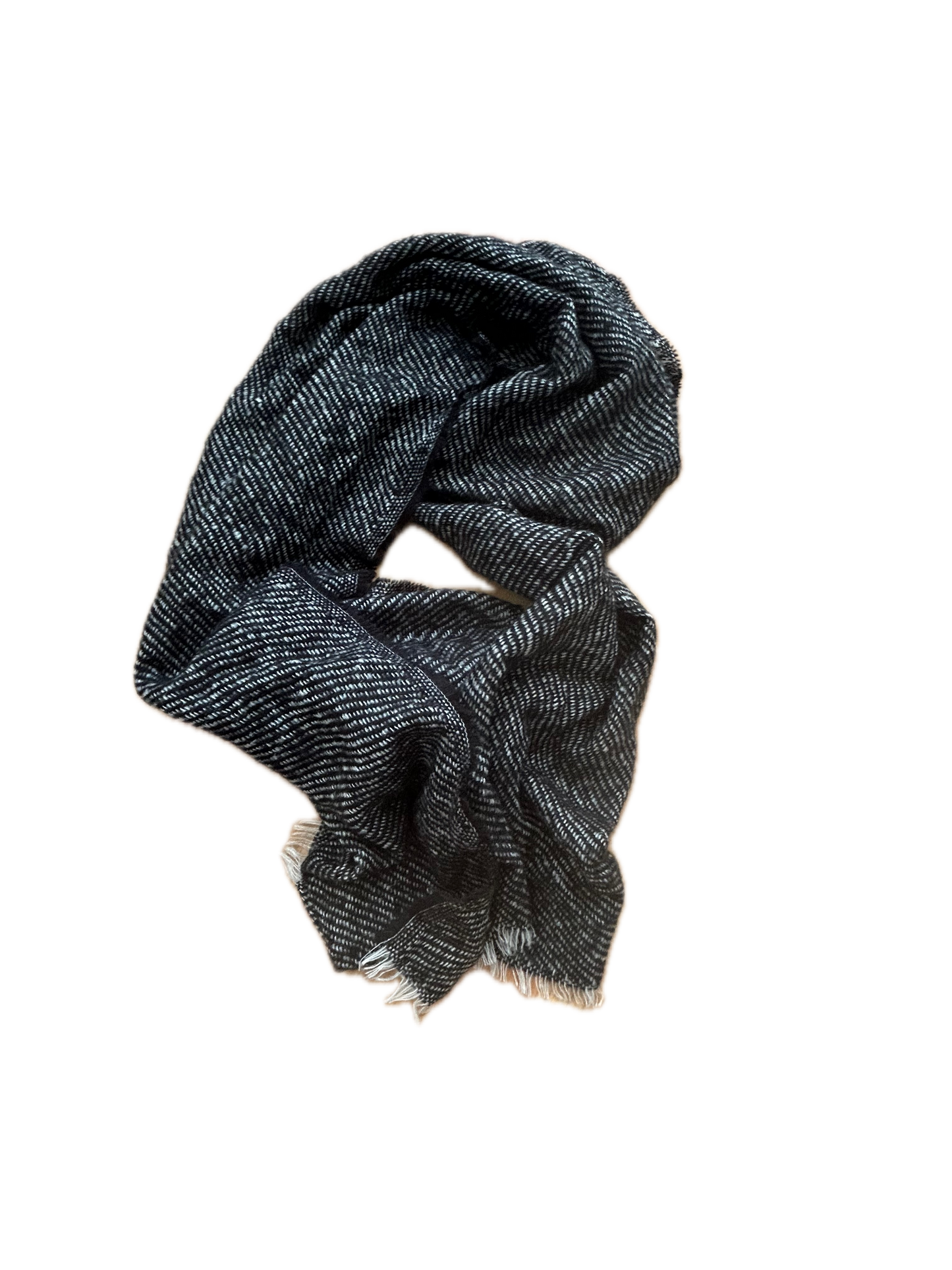 Schal gemustert grau, flauschig