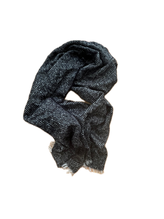 Schal gemustert grau, flauschig