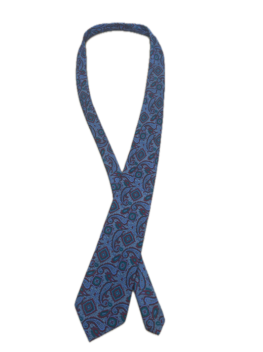 Krawatte grau Paisleymuster Paolo di Quinto Made in Italy Seide