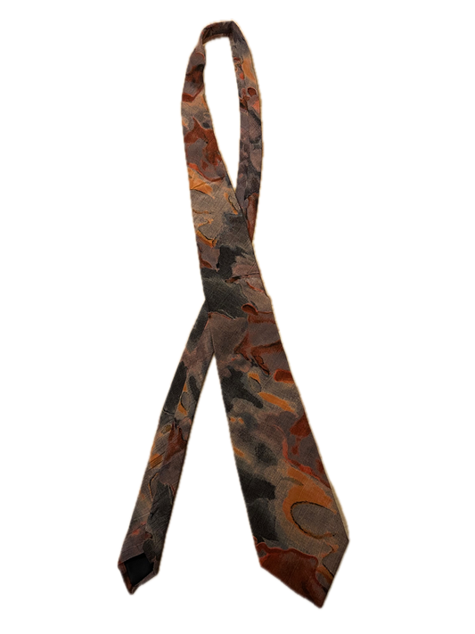 Krawatte braun Muster  100% Viscose