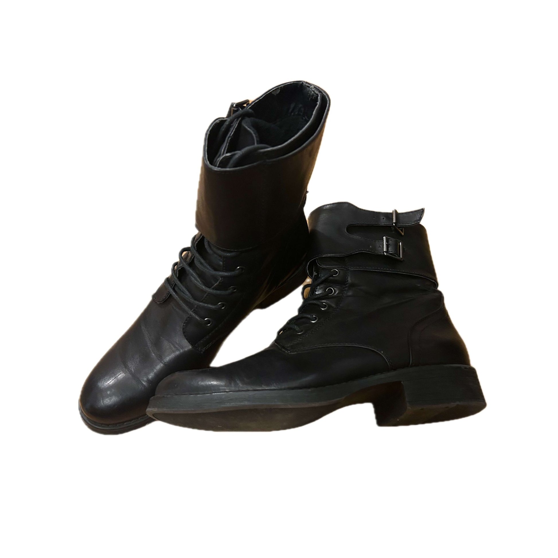 Pure Panda Lederstiefel Damen schwarz Gr. 41
