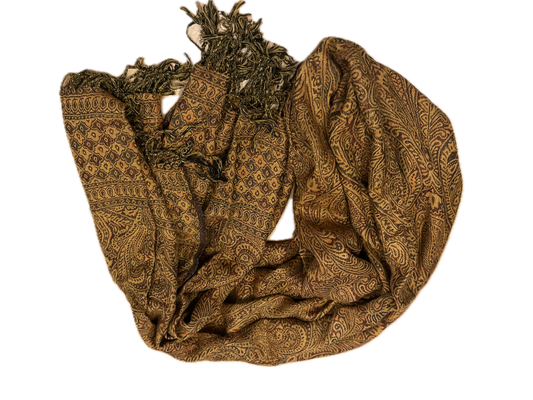 🟤 Herbstliches Tuch 75×200 cm – Warme Naturtöne 🍂