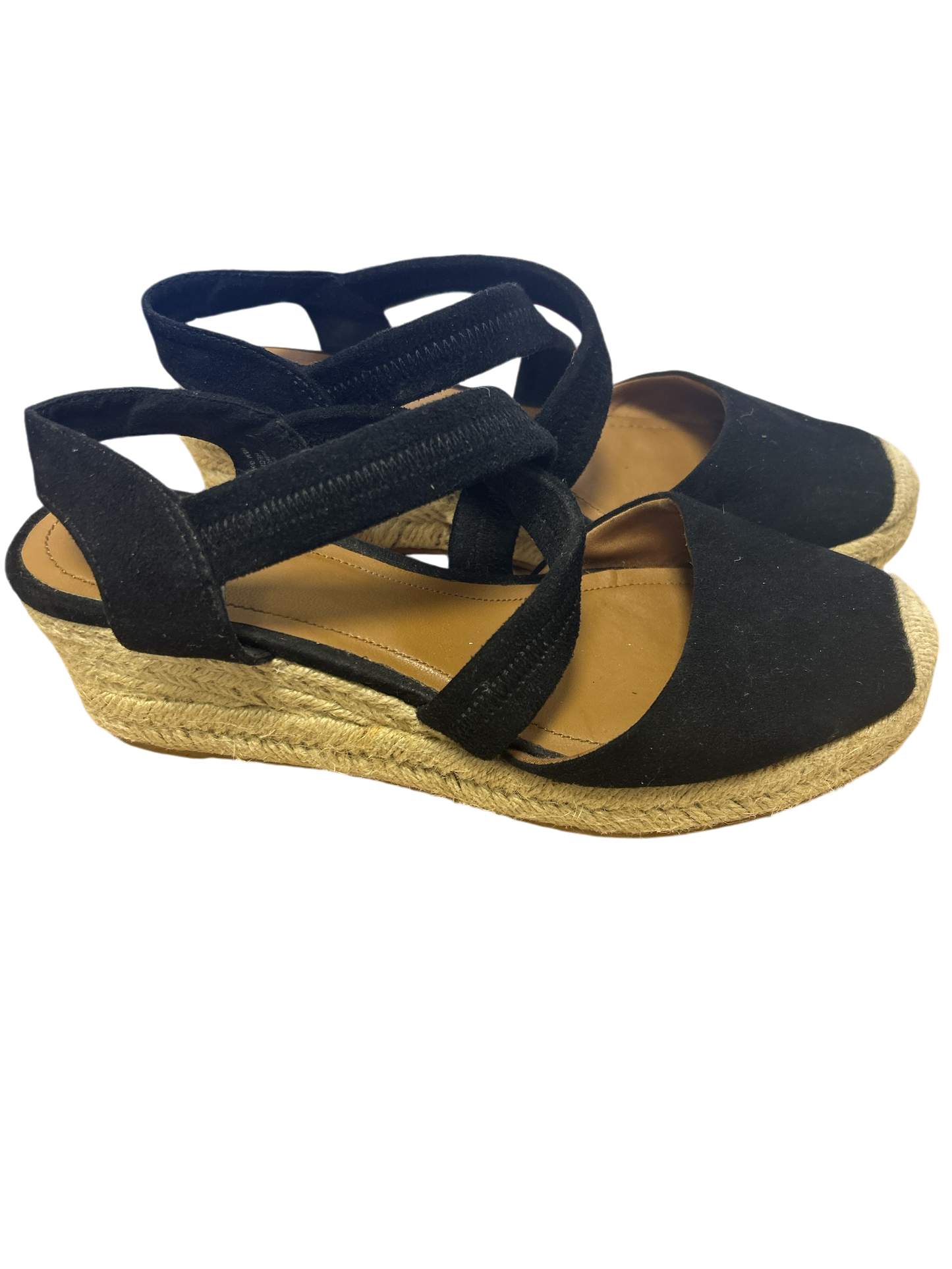 H&M Sandalen mit Keilabsatz Damen schwarz Gr. 36